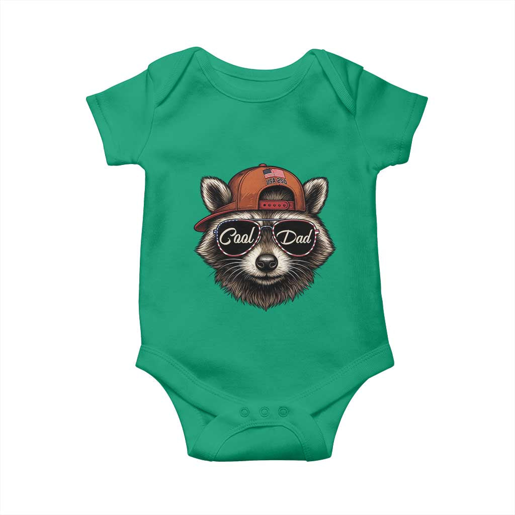 Cool Dad Baby Onesie Raccoon Daddy Father's Day Gift