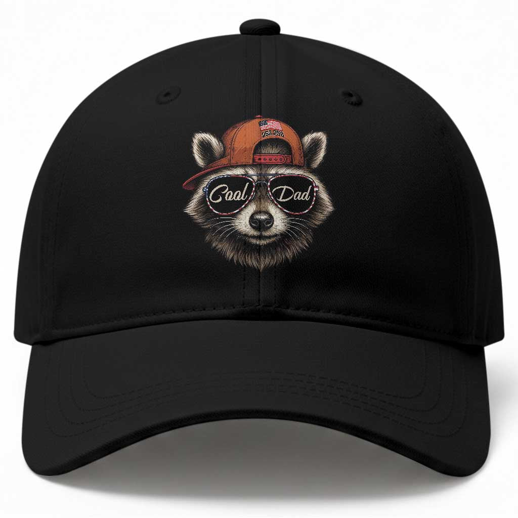 Cool Dad Baseball Cap Raccoon Daddy Father's Day Gift