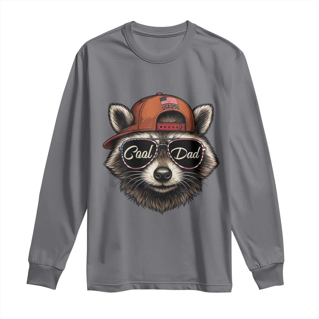 Cool Dad Long Sleeve Shirt Raccoon Daddy Father's Day Gift