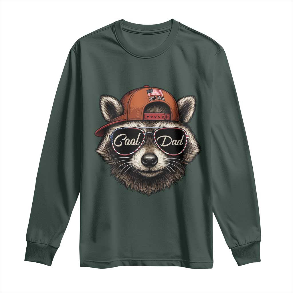 Cool Dad Long Sleeve Shirt Raccoon Daddy Father's Day Gift