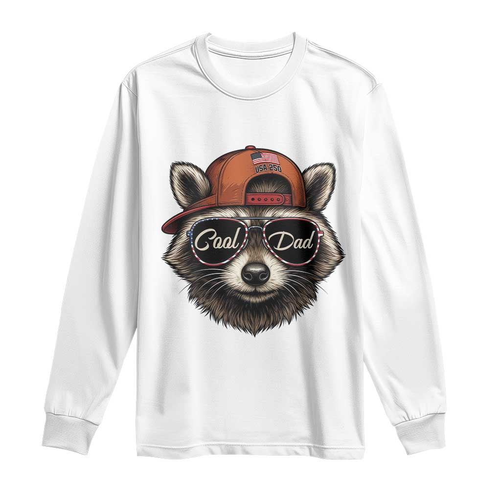Cool Dad Long Sleeve Shirt Raccoon Daddy Father's Day Gift