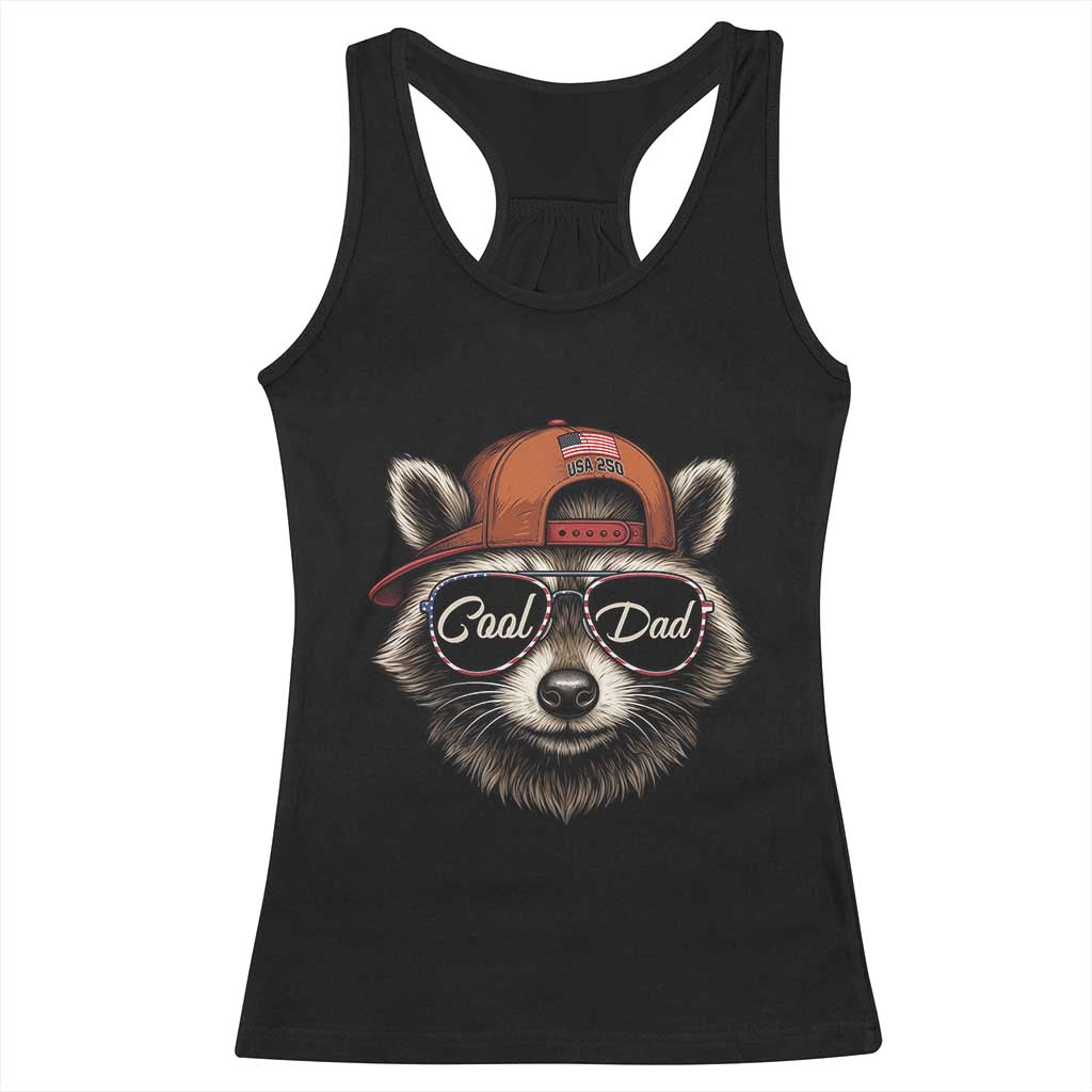 Cool Dad Racerback Tank Top Raccoon Daddy Father's Day Gift