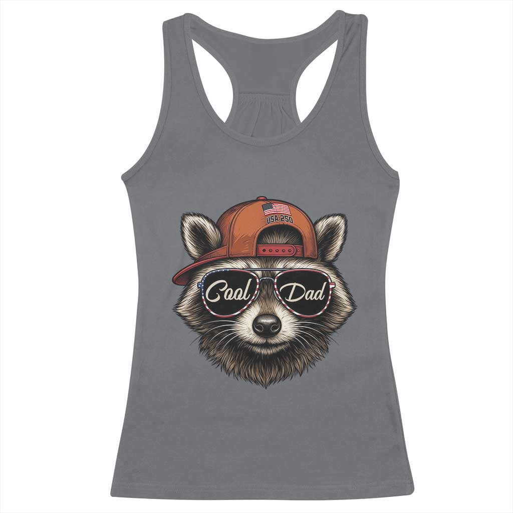 Cool Dad Racerback Tank Top Raccoon Daddy Father's Day Gift