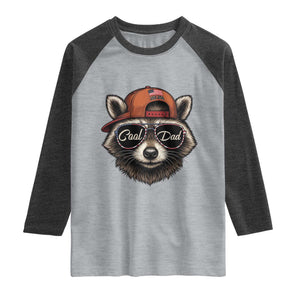 Cool Dad Raglan Shirt Raccoon Daddy Father's Day Gift