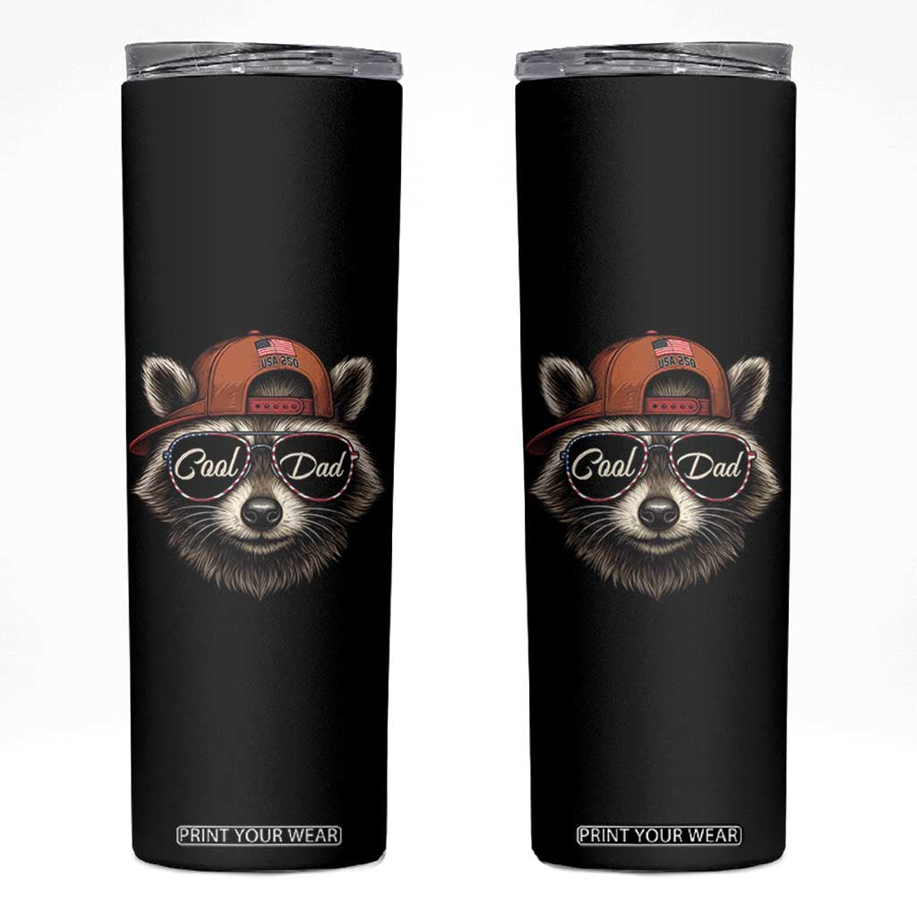 Cool Dad Skinny Tumbler Raccoon Daddy Father's Day Gift