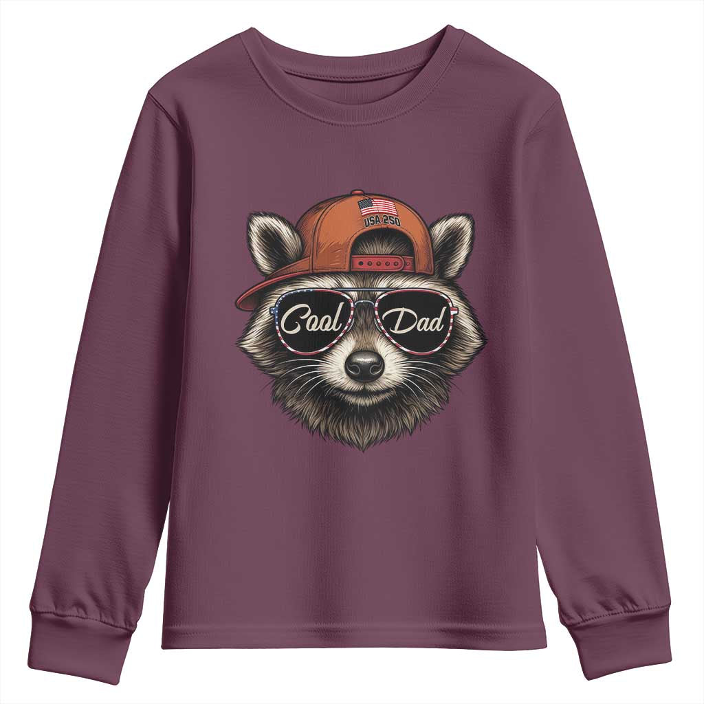 Cool Dad Youth Sweatshirt Raccoon Daddy Father's Day Gift