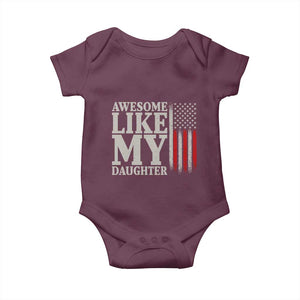 Awesome Like My Daughter Baby Onesie Funny Dad Fathers Day 4th Of July
