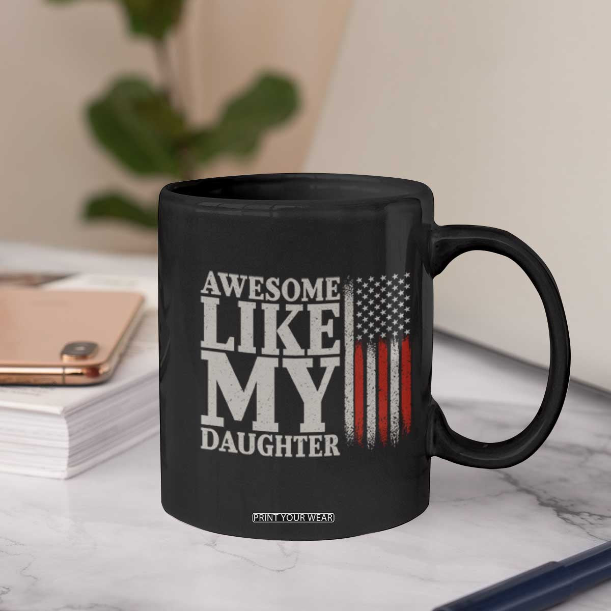 Awesome Like My Daughter Coffee Mug Funny Dad Fathers Day 4th Of July