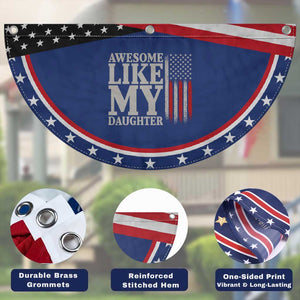 Awesome Like My Daughter Patriotic Fan Flag Funny Dad Fathers Day 4th Of July