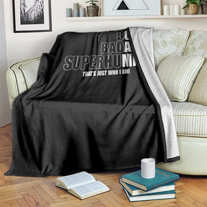 Bold Badass Superhuman Old Ass Man Throw Blanket Funny Grandpa Dad Motivational Quote