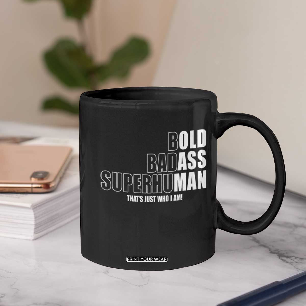 Bold Badass Superhuman Old Ass Man Coffee Mug Funny Grandpa Dad Motivational Quote