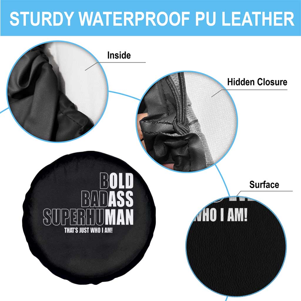 Bold Badass Superhuman Old Ass Man Spare Tire Cover Funny Grandpa Dad Motivational Quote