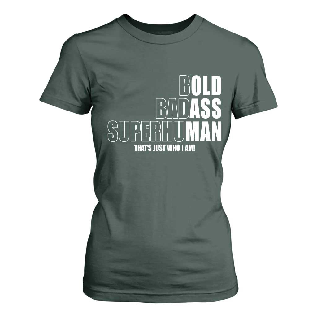 Bold Badass Superhuman Old Ass Man T Shirt For Women Funny Grandpa Dad Motivational Quote