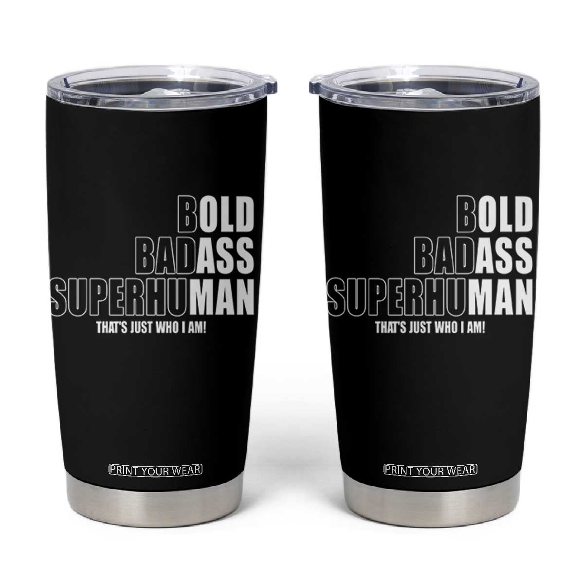 Bold Badass Superhuman Old Ass Man Tumbler Cup Funny Grandpa Dad Motivational Quote