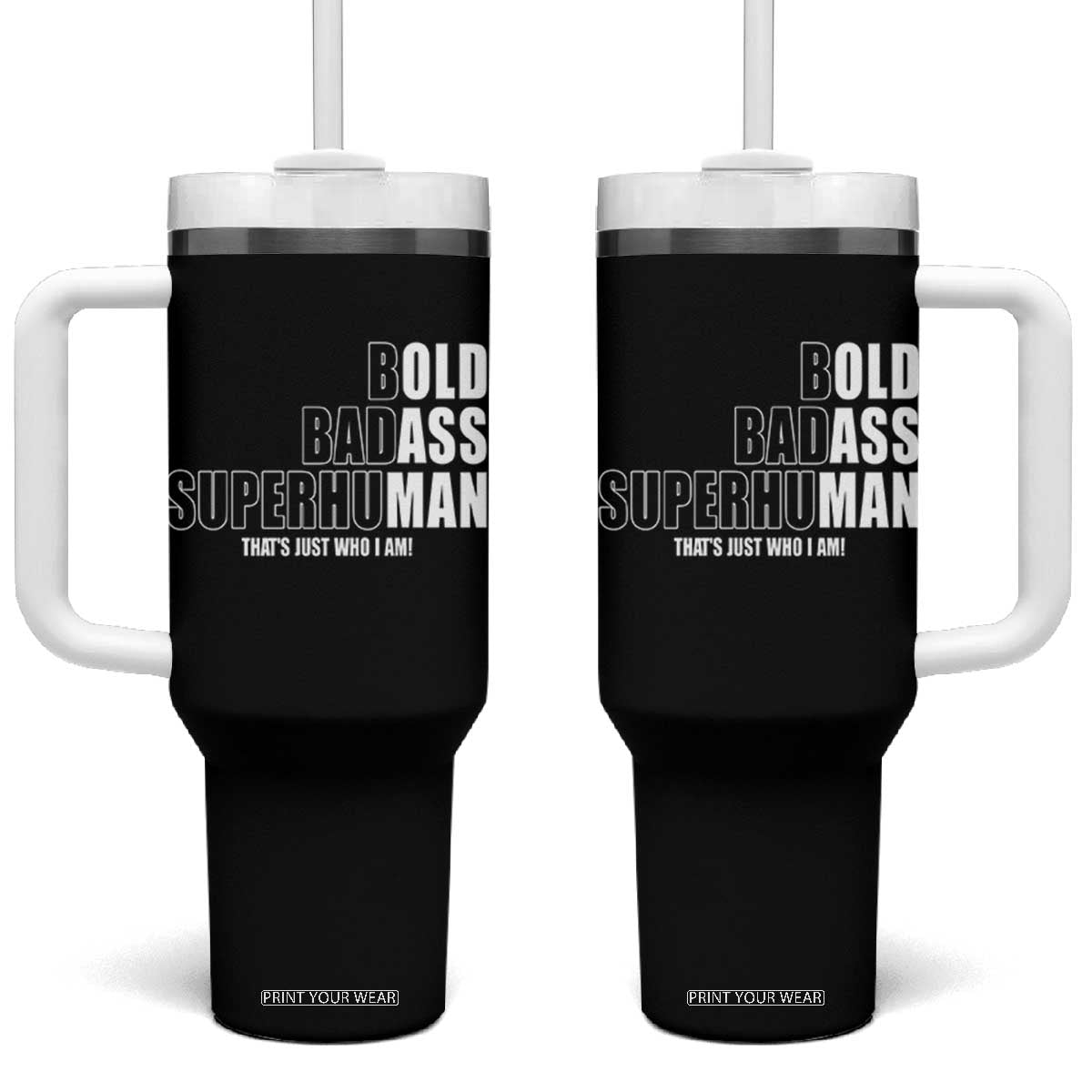 Bold Badass Superhuman Old Ass Man Tumbler With Handle Funny Grandpa Dad Motivational Quote