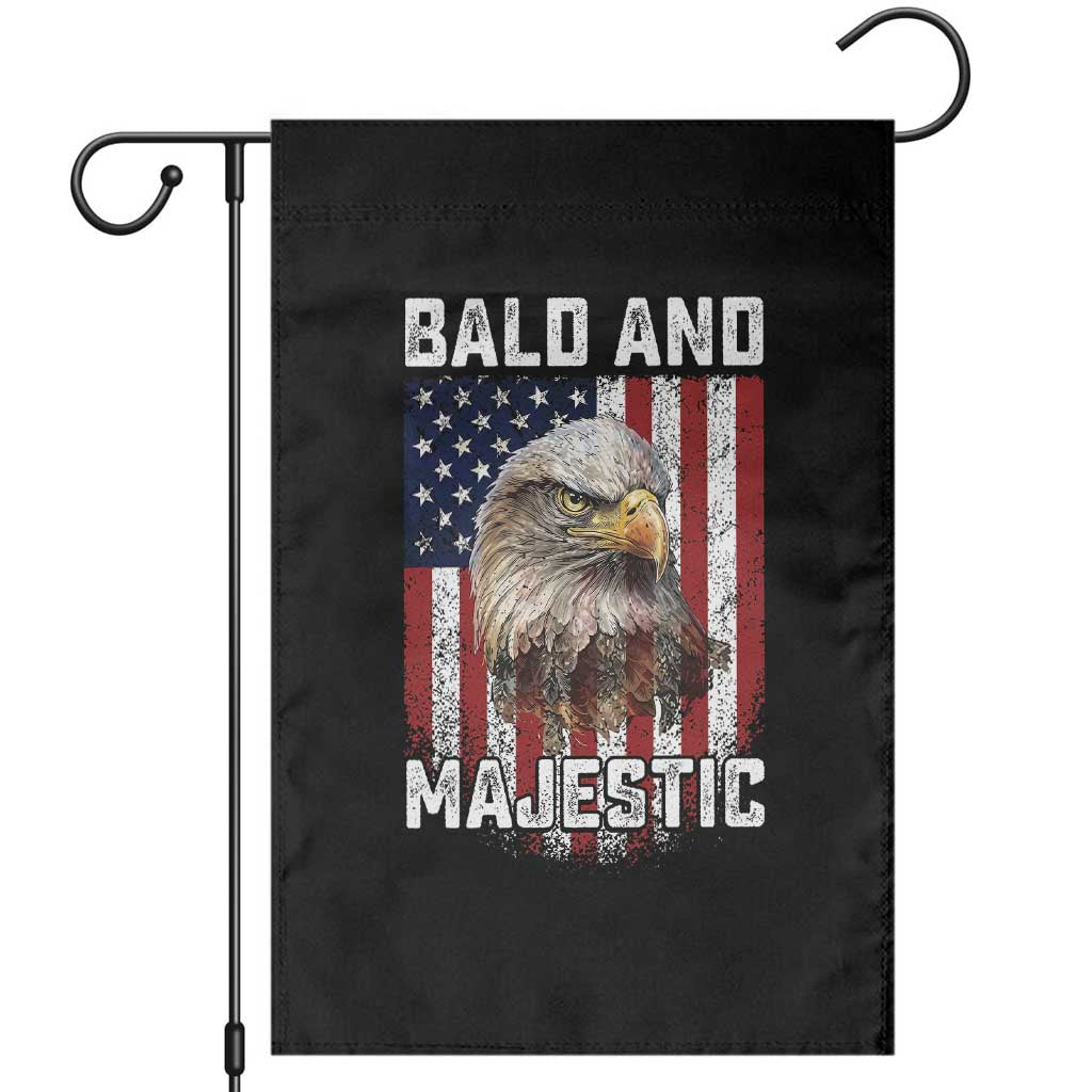 Bald and Majestic Bald Eagle 4th of July Garden Flag Funny Dad Husband Grandpa Joke TS14 Black Print Your Wear