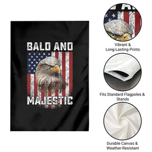 Bald and Majestic Bald Eagle 4th of July Garden Flag Funny Dad Husband Grandpa Joke