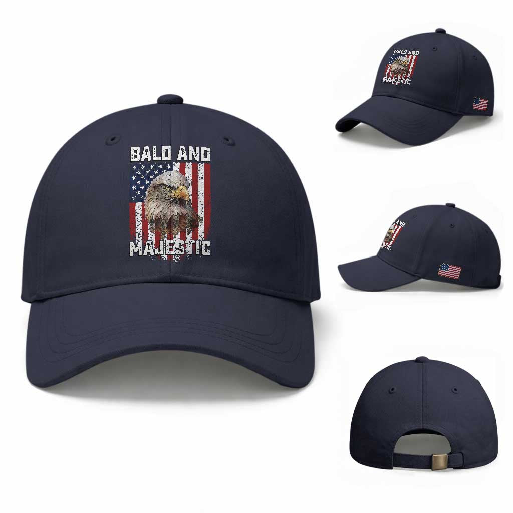 Bald and Majestic Bald Eagle 4th of July Baseball Cap Funny Dad Husband Grandpa Joke