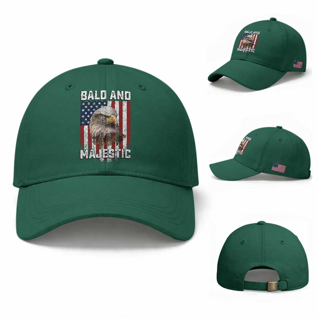Bald and Majestic Bald Eagle 4th of July Baseball Cap Funny Dad Husband Grandpa Joke
