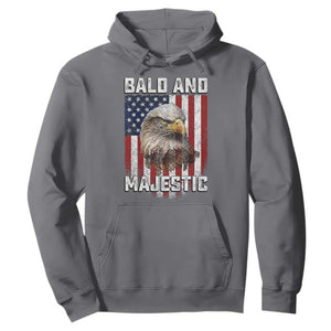 Bald and Majestic Bald Eagle 4th of July Hoodie Funny Dad Husband Grandpa Joke