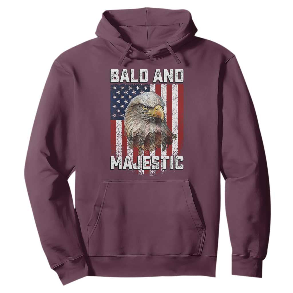 Bald and Majestic Bald Eagle 4th of July Hoodie Funny Dad Husband Grandpa Joke