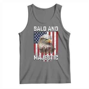 Bald and Majestic Bald Eagle 4th of July Tank Top Funny Dad Husband Grandpa Joke