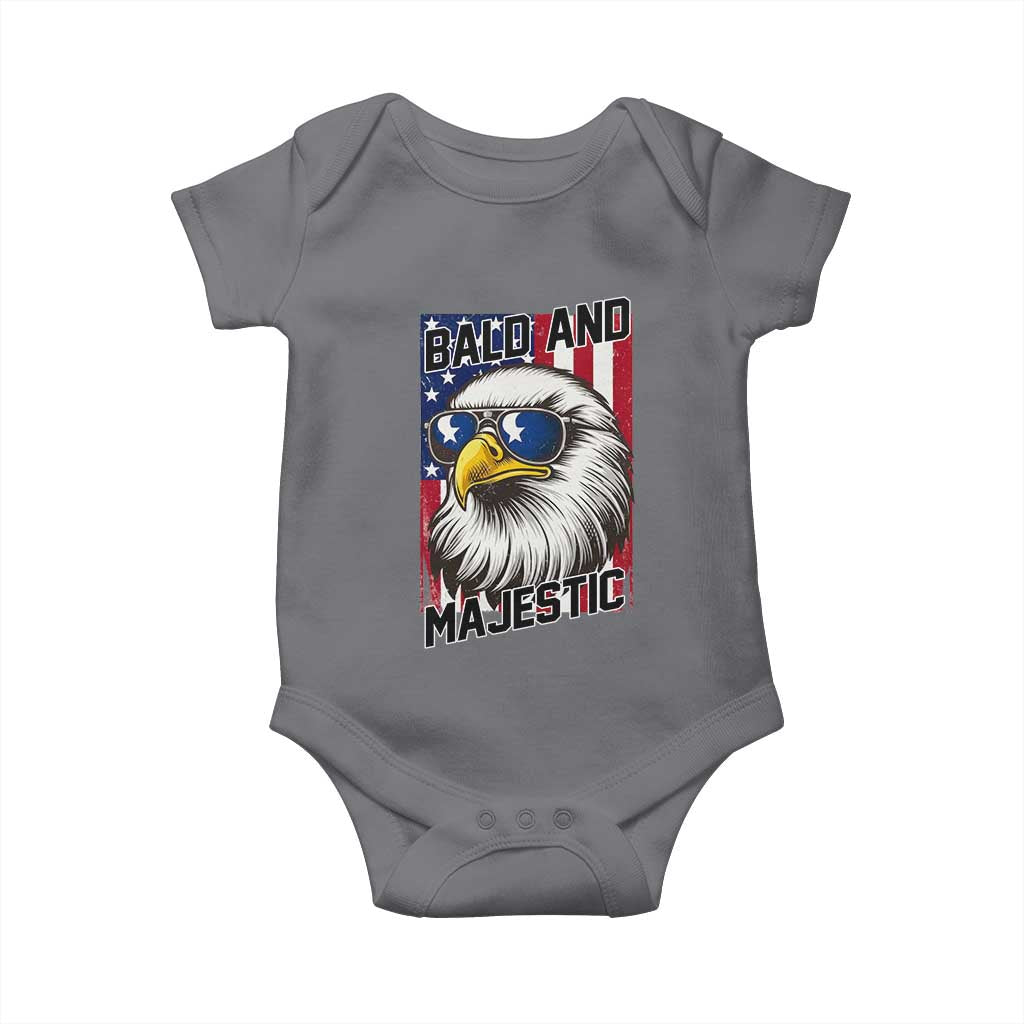 Bald and Majestic Baby Onesie Patriotic Bald Eagle 4th Of July