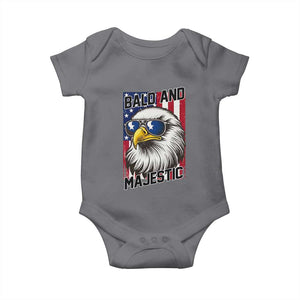Bald and Majestic Baby Onesie Patriotic Bald Eagle 4th Of July