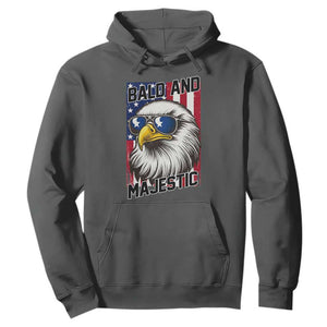 Bald and Majestic Hoodie Patriotic Bald Eagle 4th Of July