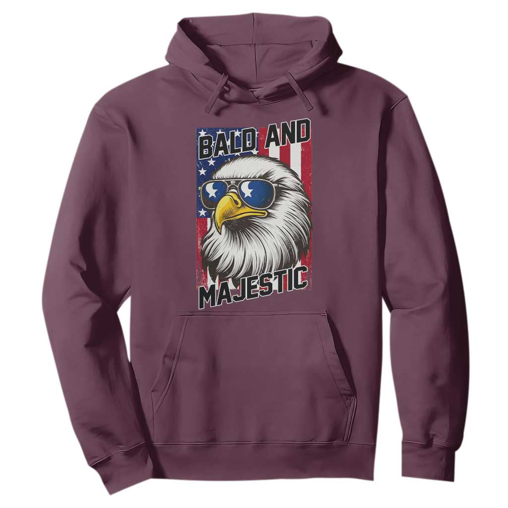 Bald and Majestic Hoodie Patriotic Bald Eagle 4th Of July