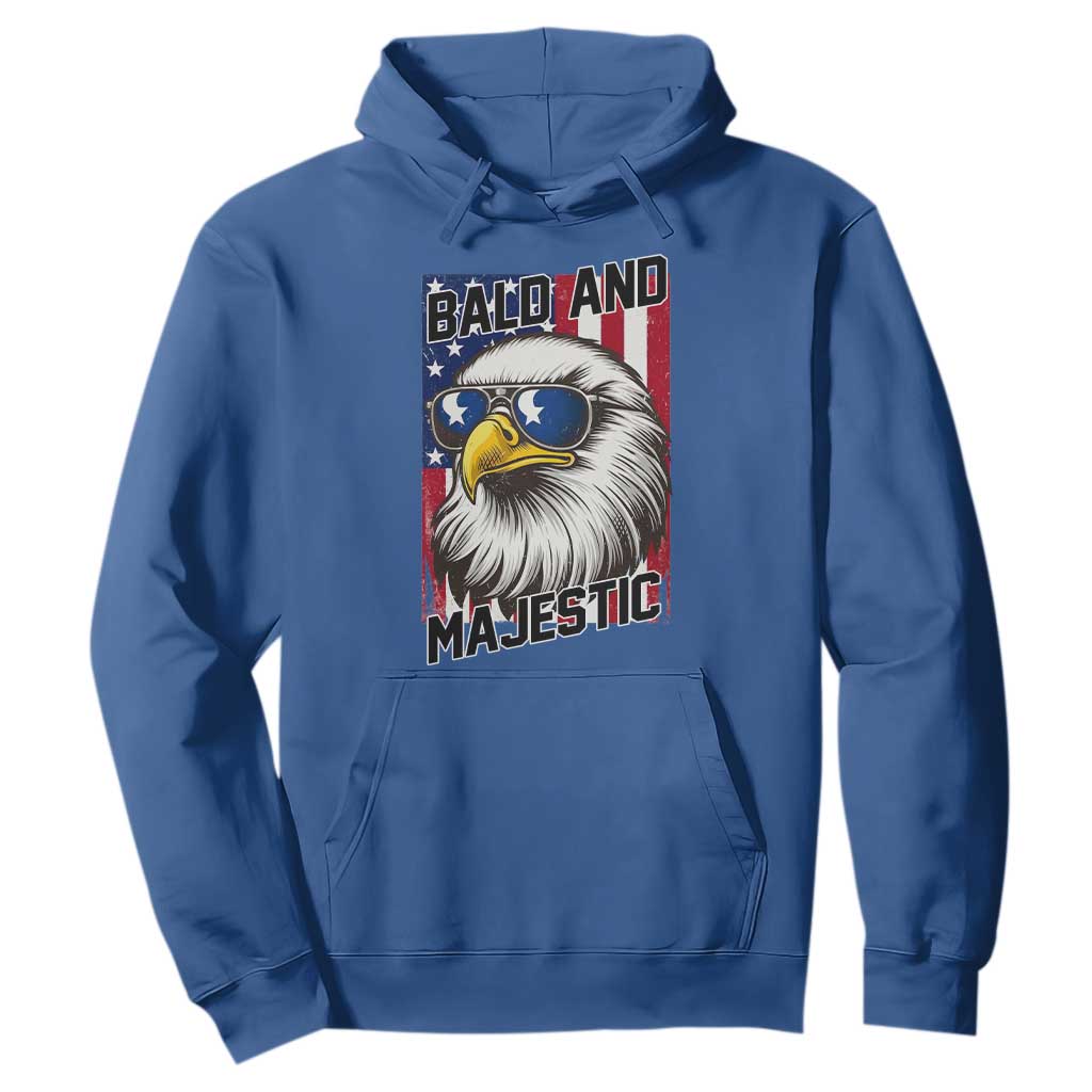 Bald and Majestic Hoodie Patriotic Bald Eagle 4th Of July