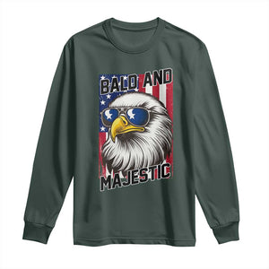 Bald and Majestic Long Sleeve Shirt Patriotic Bald Eagle 4th Of July