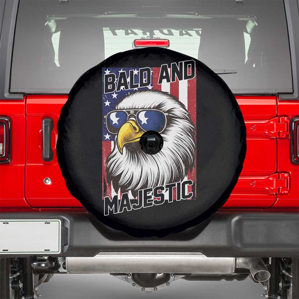 Bald and Majestic Spare Tire Cover Patriotic Bald Eagle 4th Of July