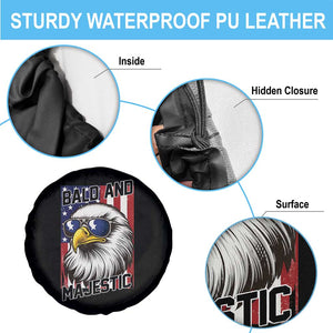 Bald and Majestic Spare Tire Cover Patriotic Bald Eagle 4th Of July