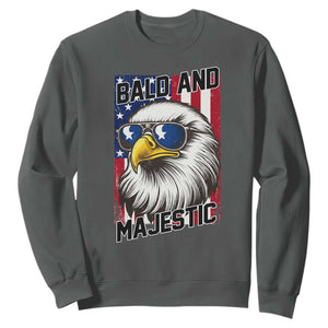 Bald and Majestic Sweatshirt Patriotic Bald Eagle 4th Of July