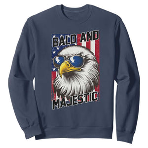 Bald and Majestic Sweatshirt Patriotic Bald Eagle 4th Of July
