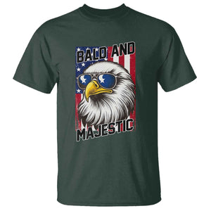 Bald and Majestic T Shirt Patriotic Bald Eagle 4th Of July