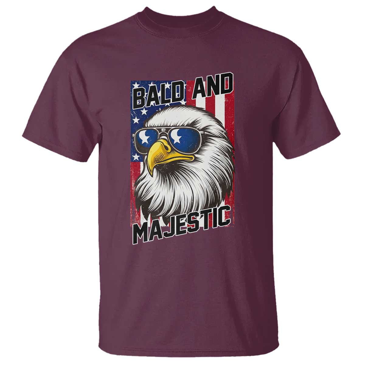 Bald and Majestic T Shirt Patriotic Bald Eagle 4th Of July
