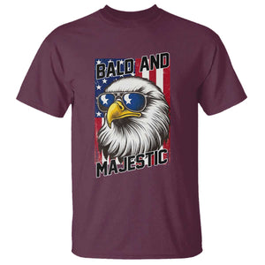 Bald and Majestic T Shirt Patriotic Bald Eagle 4th Of July