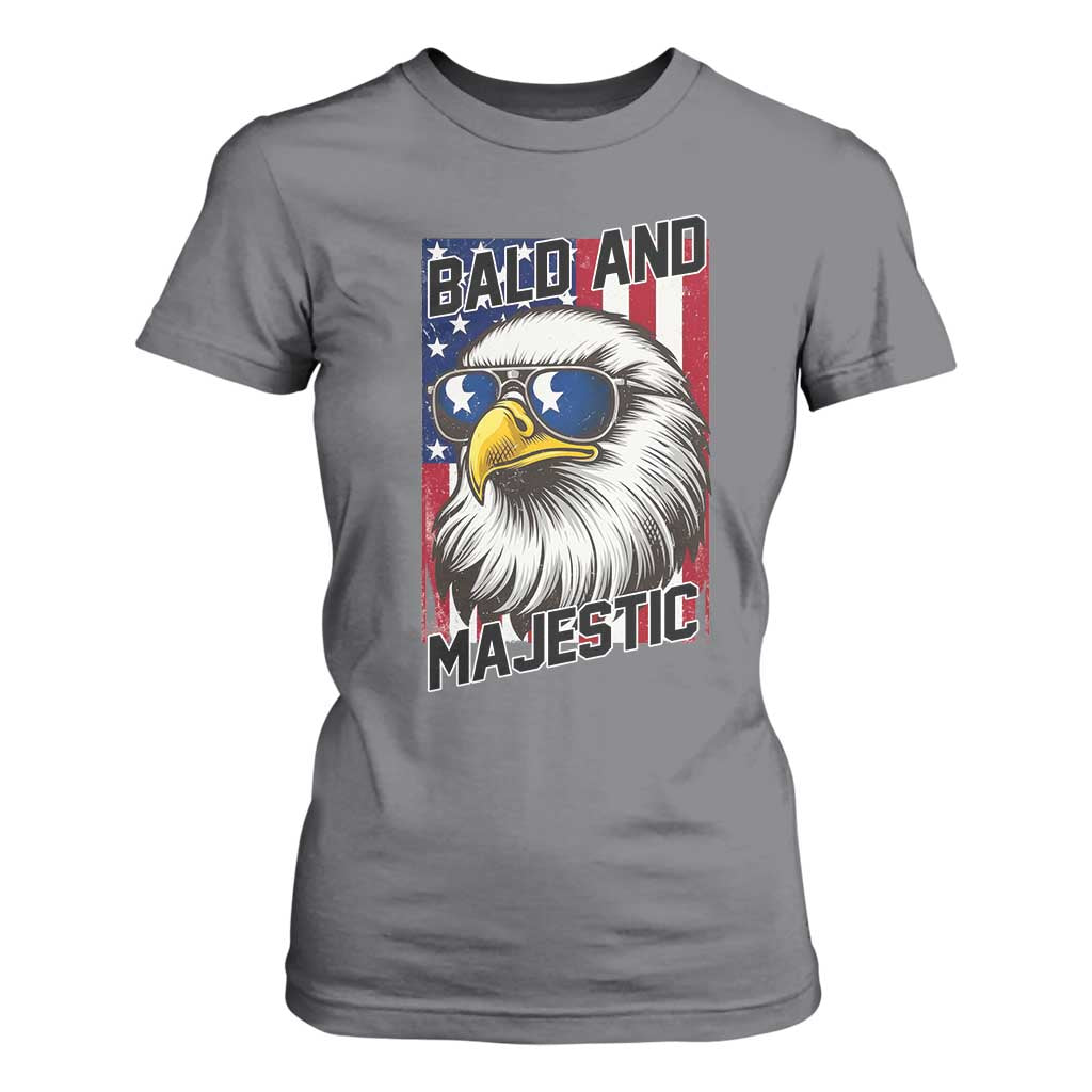 Bald and Majestic T Shirt For Women Patriotic Bald Eagle 4th Of July