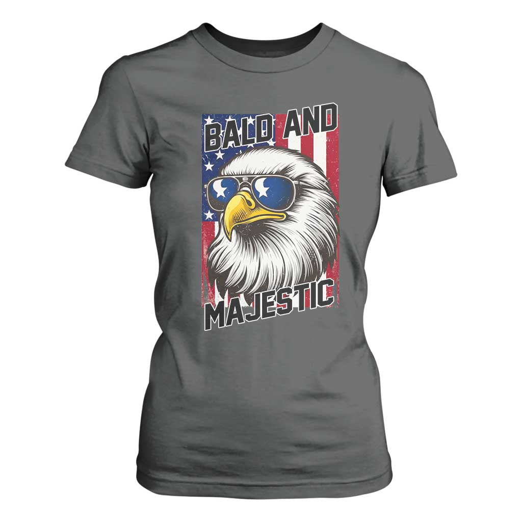 Bald and Majestic T Shirt For Women Patriotic Bald Eagle 4th Of July