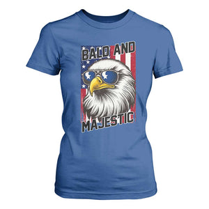 Bald and Majestic T Shirt For Women Patriotic Bald Eagle 4th Of July