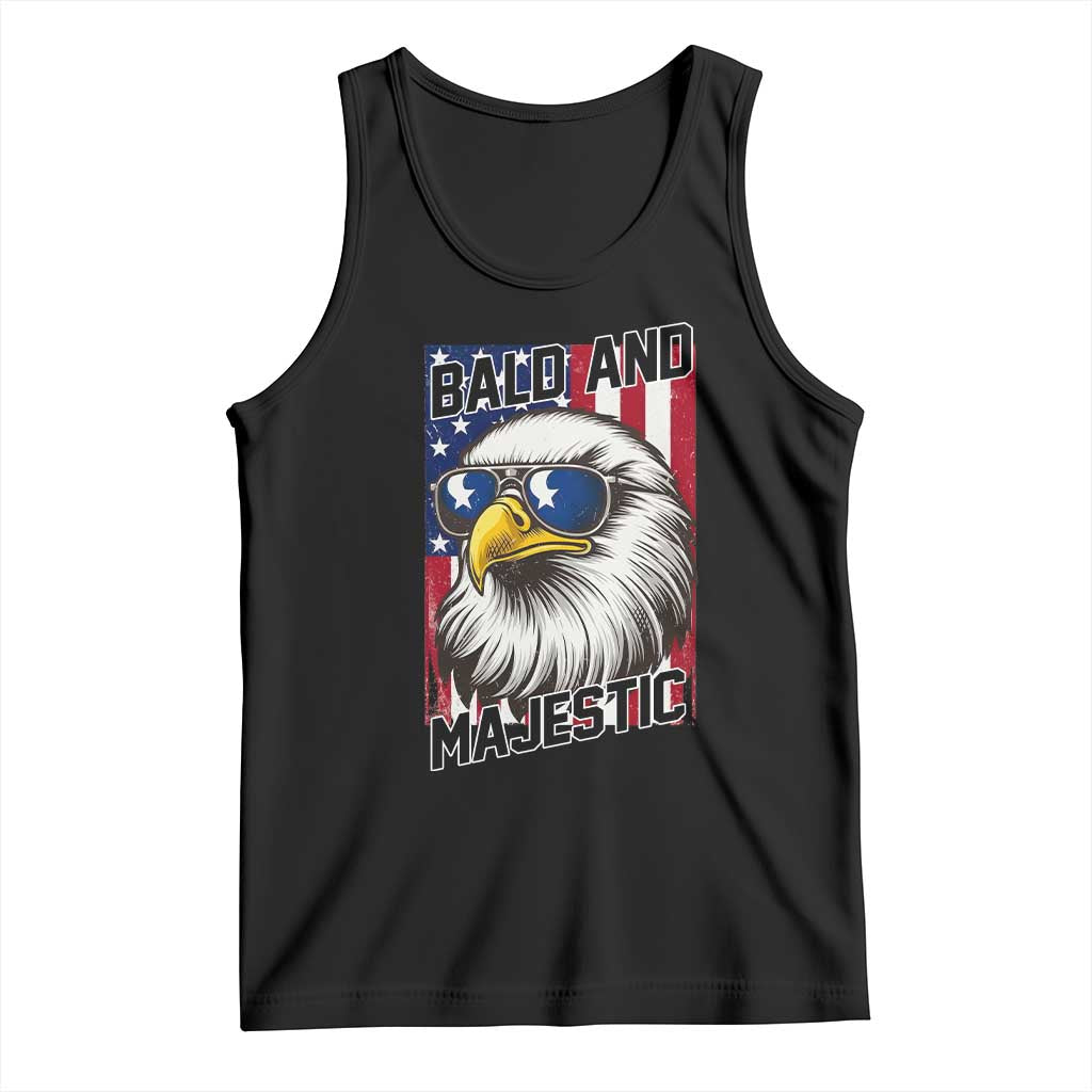 Bald and Majestic Tank Top Patriotic Bald Eagle 4th Of July