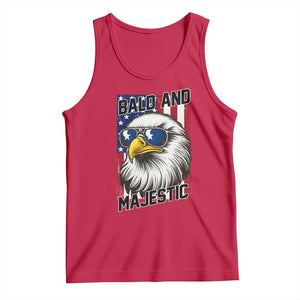 Bald and Majestic Tank Top Patriotic Bald Eagle 4th Of July