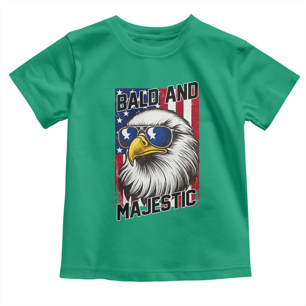 Bald and Majestic Toddler T Shirt Patriotic Bald Eagle 4th Of July