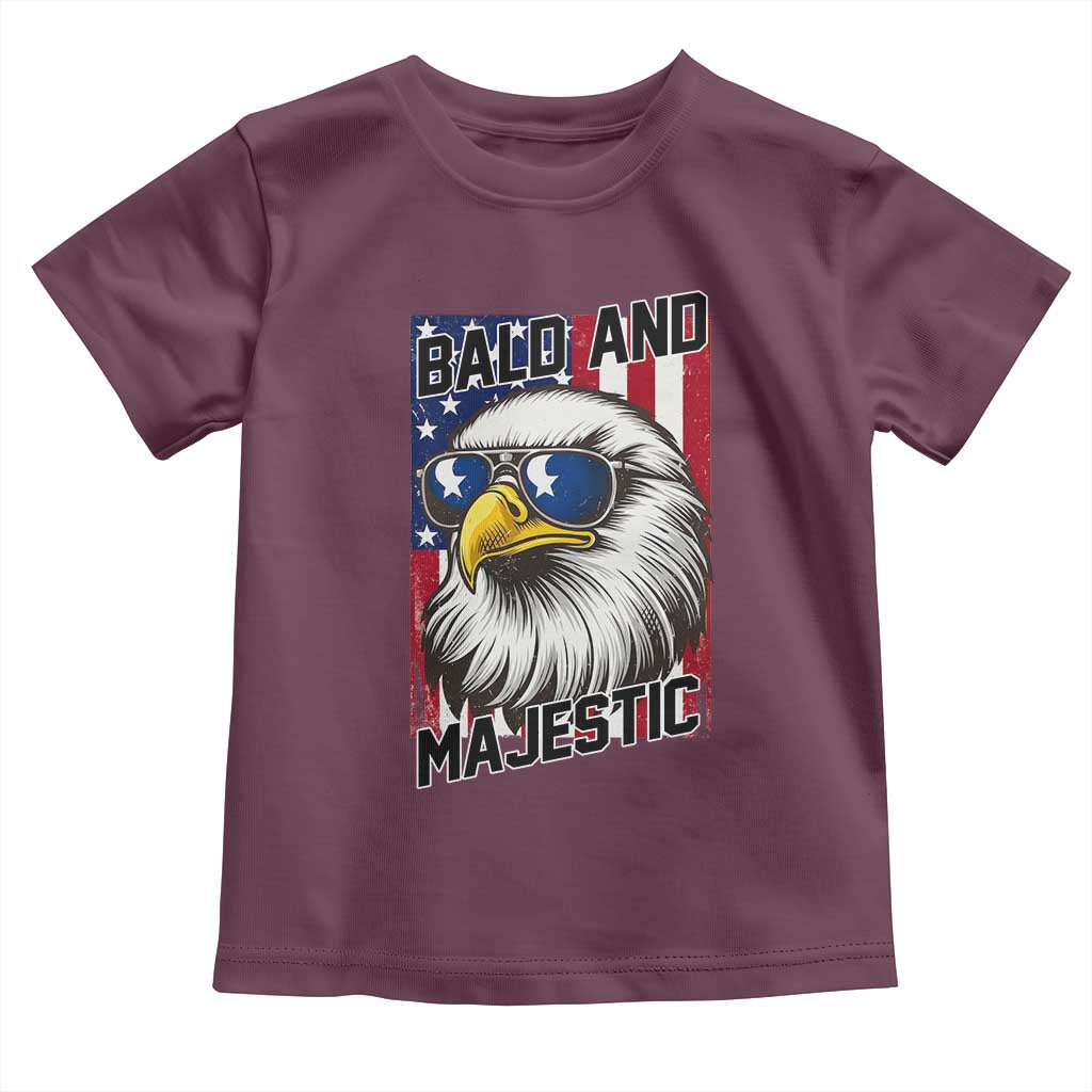 Bald and Majestic Toddler T Shirt Patriotic Bald Eagle 4th Of July