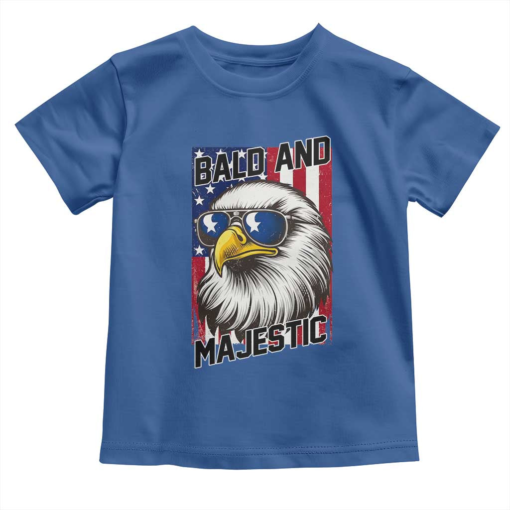 Bald and Majestic Toddler T Shirt Patriotic Bald Eagle 4th Of July