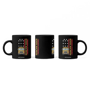 Patriotic School Bus Driver USA American Flag Coffee Mug