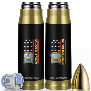Patriotic School Bus Driver USA American Flag Bullet Tumbler
