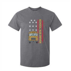 Patriotic School Bus Driver USA American Flag T Shirt For Kid